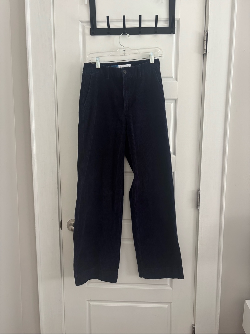Old Navy Black Wide-Leg Corduroy Trousers